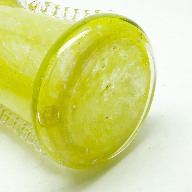 Wazon Postmodernizm, szkło żółte, Polska, lata 70. - 113474