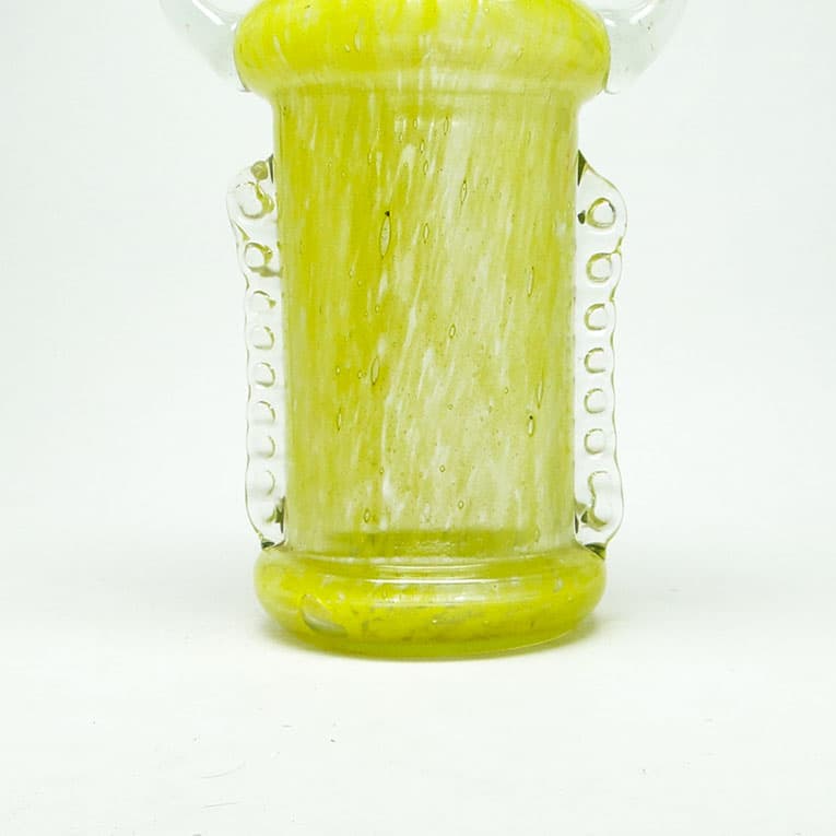 Wazon Postmodernizm, szkło żółte, Polska, lata 70. - 113473