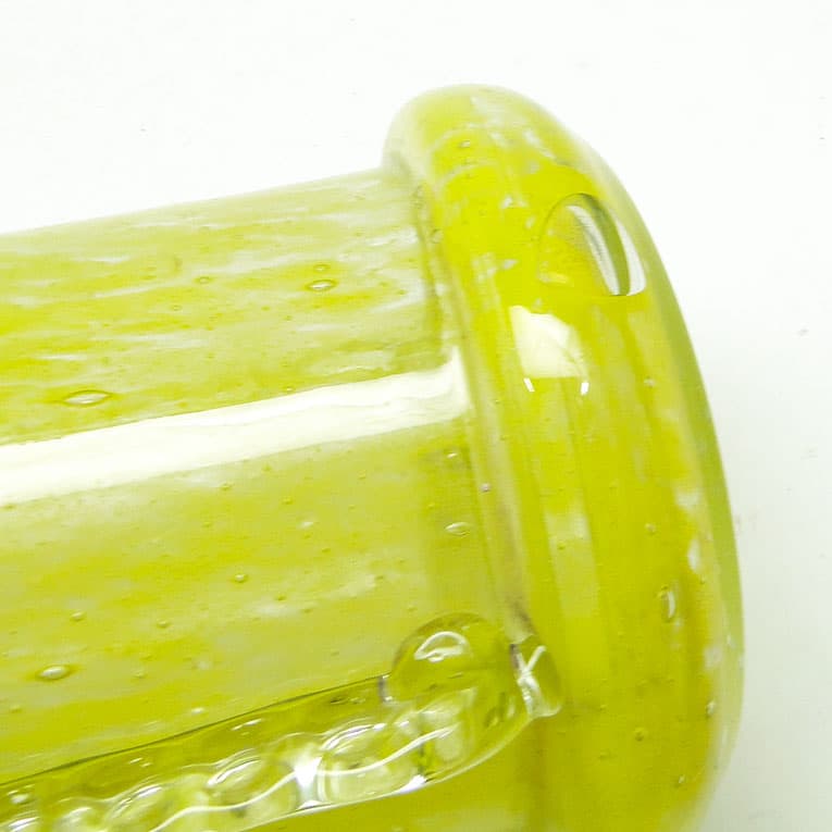 Wazon Postmodernizm, szkło żółte, Polska, lata 70. - 113475