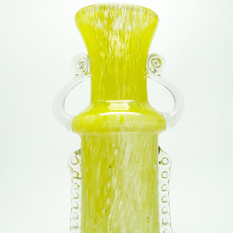 Wazon Postmodernizm, szkło żółte, Polska, lata 70. - 113472