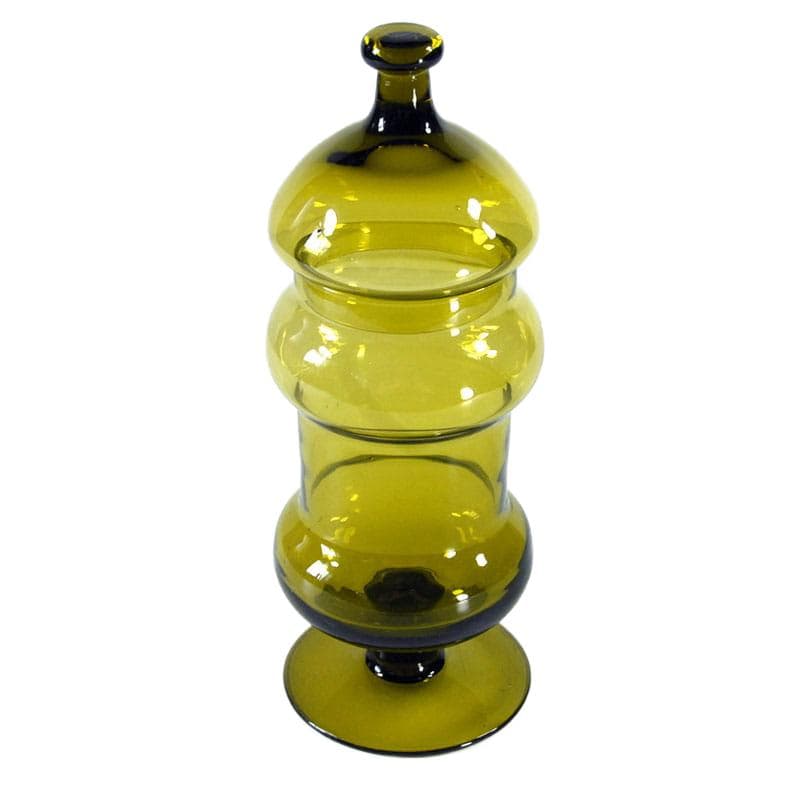 Olive-Green Glass Container, Murano, Italy, 1960s - 8170