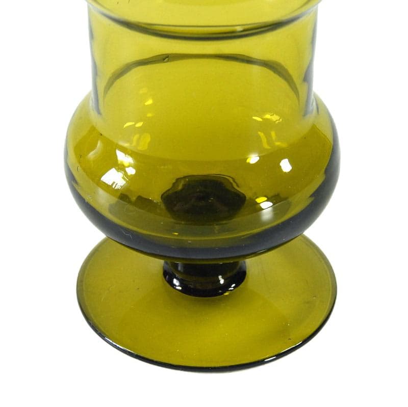 Olive-Green Glass Container, Murano, Italy, 1960s - 8174