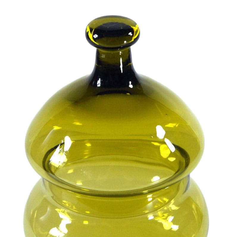 Olive-Green Glass Container, Murano, Italy, 1960s - 8171