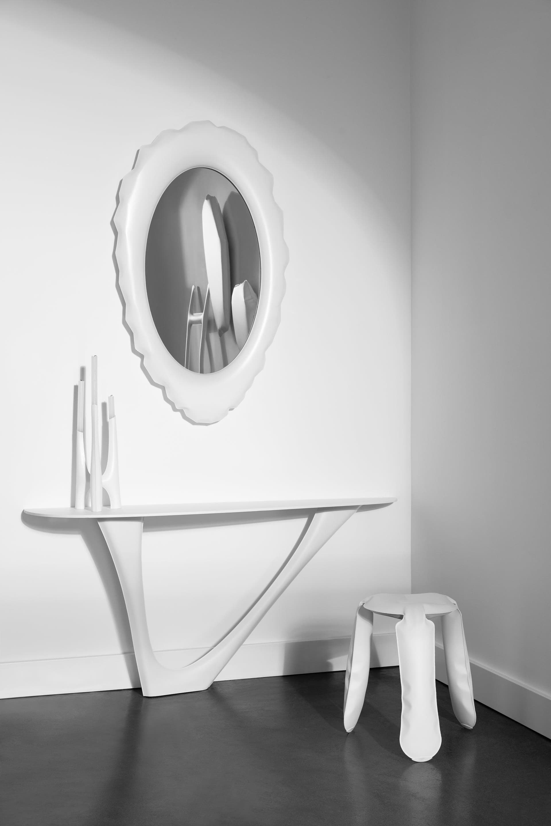 SILEX wall mirror, white, Zieta Studio - 116581