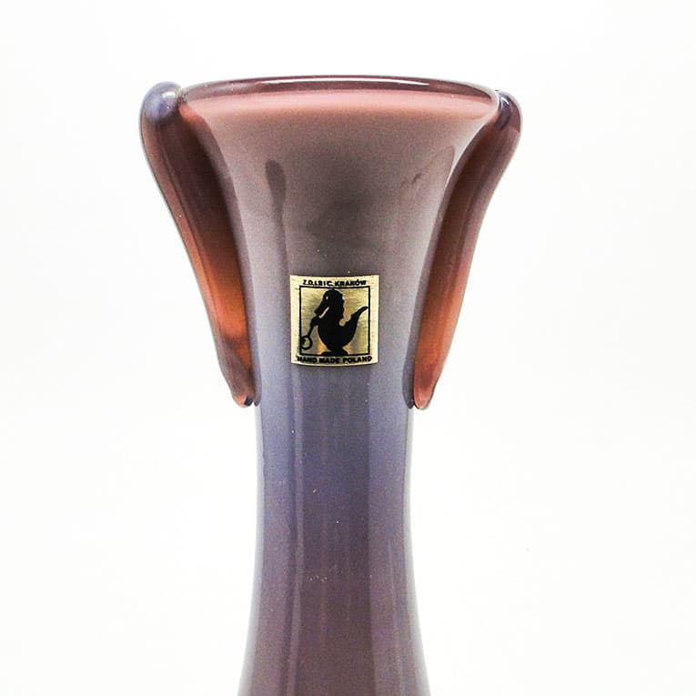 Wazon, modernizm, szkło fioletowe, proj. J. Słuczan-Orkusz, Polska, lata 70. - 113583