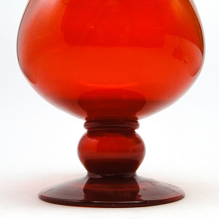 Wazon, mid-century modern, szkło czerwone, proj. J. Słuczan-Orkusz, Polska, lata 70. - 113618