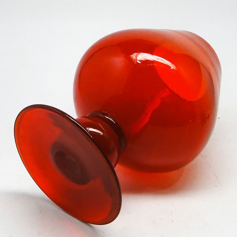 Wazon, mid-century modern, szkło czerwone, proj. J. Słuczan-Orkusz, Polska, lata 70. - 113615