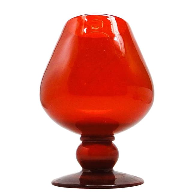 Wazon, mid-century modern, szkło czerwone, proj. J. Słuczan-Orkusz, Polska, lata 70. - WYMIARY
