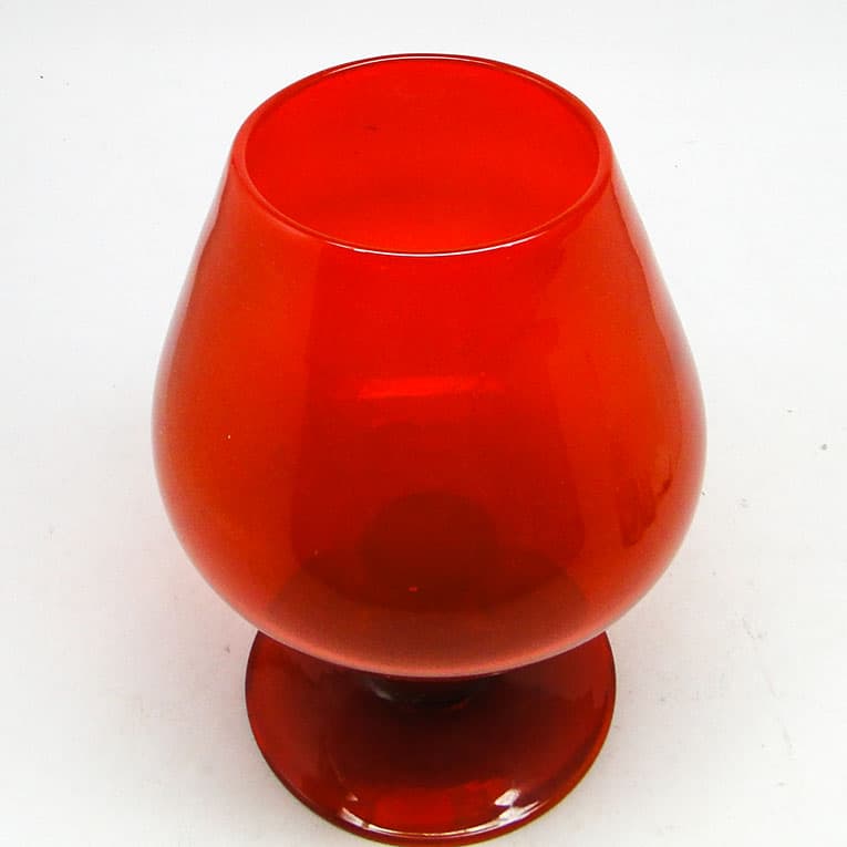 Wazon, mid-century modern, szkło czerwone, proj. J. Słuczan-Orkusz, Polska, lata 70. - 113614