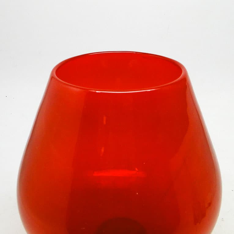 Wazon, mid-century modern, szkło czerwone, proj. J. Słuczan-Orkusz, Polska, lata 70. - 113621
