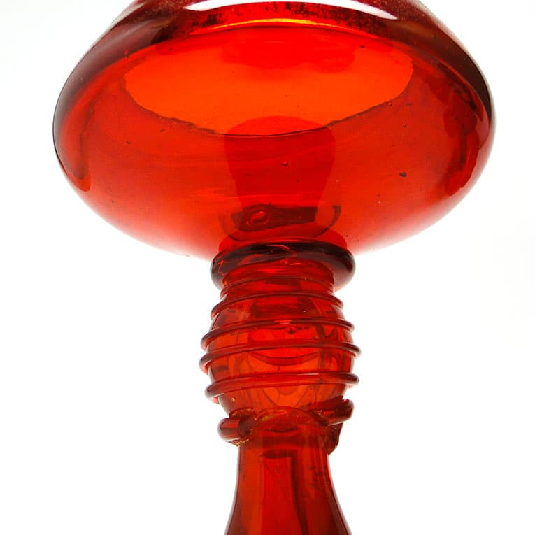 Wazon, modernizm, szkło czerwone, proj. J. Słuczan-Orkusz, Polska, lata 70. - 113704