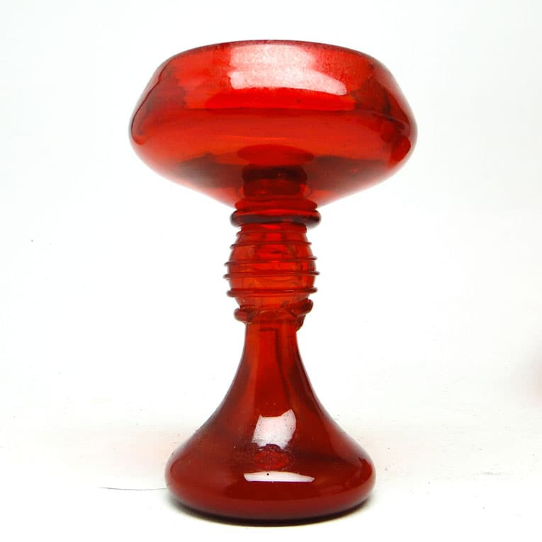 Wazon, modernizm, szkło czerwone, proj. J. Słuczan-Orkusz, Polska, lata 70. - 113699