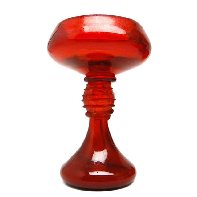 Wazon, modernizm, szkło czerwone, proj. J. Słuczan-Orkusz, Polska, lata 70. - WYMIARY