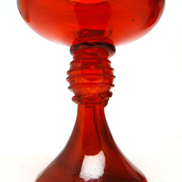 Wazon, modernizm, szkło czerwone, proj. J. Słuczan-Orkusz, Polska, lata 70. - 113701