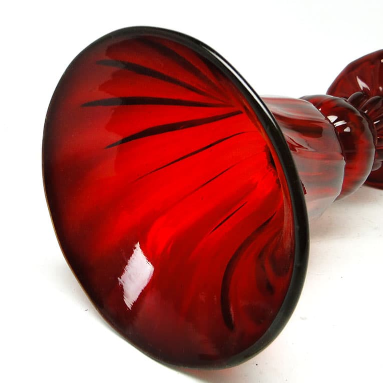 Wazon, mid-century modern, szkło czerwone, proj. J. Słuczan-Orkusz, Polska, lata 70. - 113721