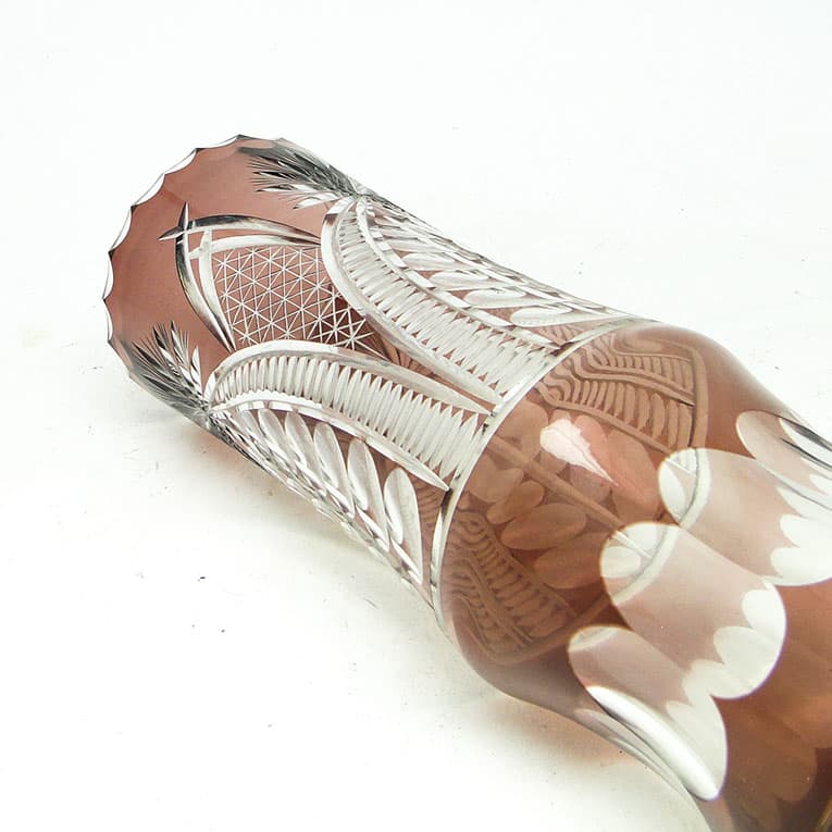 Wazon Mid-century modern, kryształ szkło, Polska, lata 70. - 113745