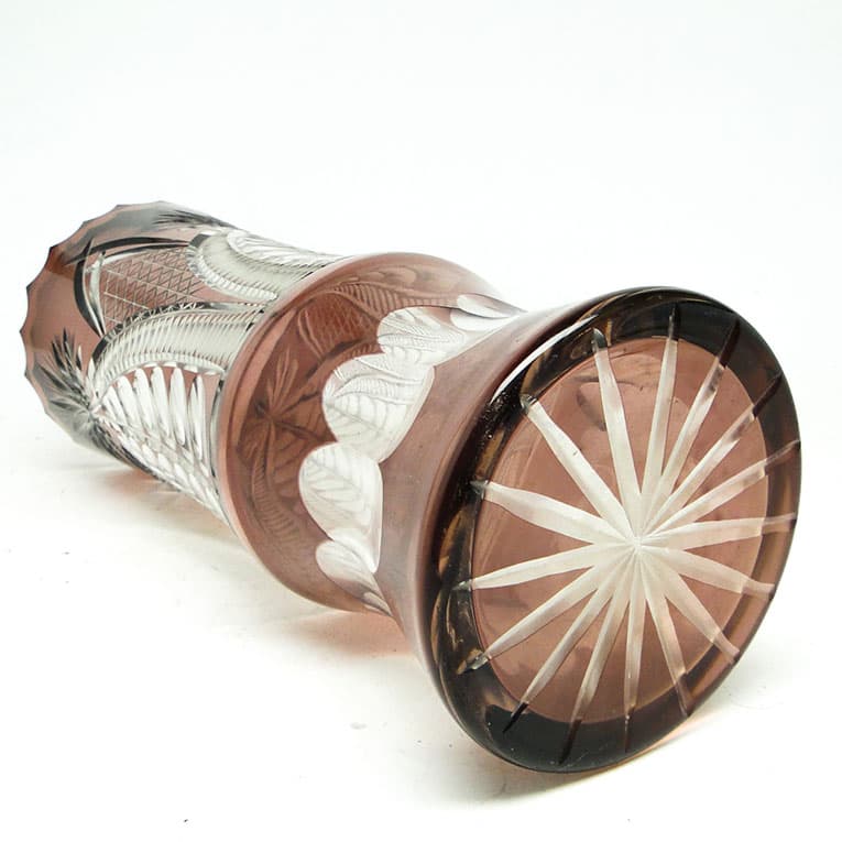 Wazon Mid-century modern, kryształ szkło, Polska, lata 70. - 113744