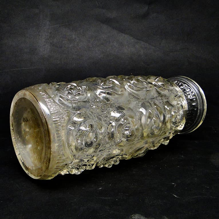 Wazon Róże, szkło miodowe prasowane, Huta Laura, Polska, lata 70. - 113759