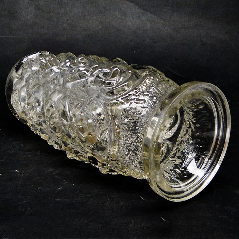 Wazon róże, mid-century modern, szkło prasowane, Huta Laura, Polska, lata 70. - 113775