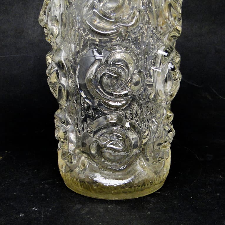 Wazon róże, mid-century modern, szkło prasowane, Huta Laura, Polska, lata 70. - 113772