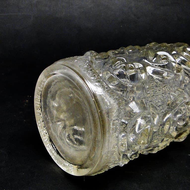 Wazon róże, mid-century modern, szkło prasowane, Huta Laura, Polska, lata 70. - 113774