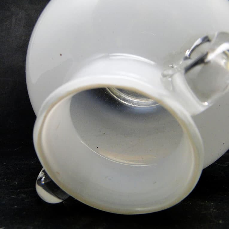 Wazon Modernizm, szkło białe i przezroczyste, HSG Tarnowiec, Polska, lata 70. - 113792