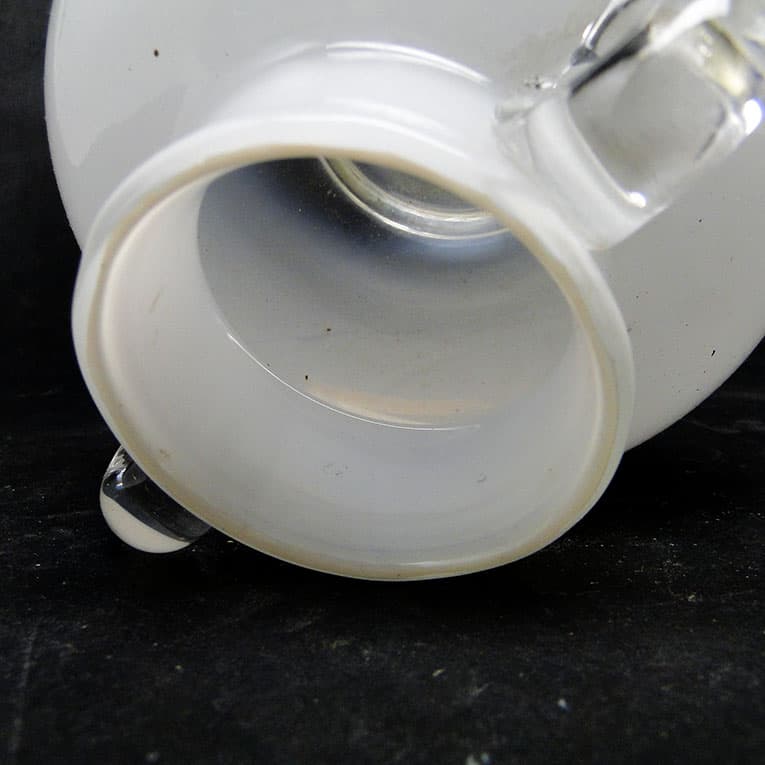 Wazon Modernizm, szkło białe i przezroczyste, HSG Tarnowiec, Polska, lata 70. - 113793