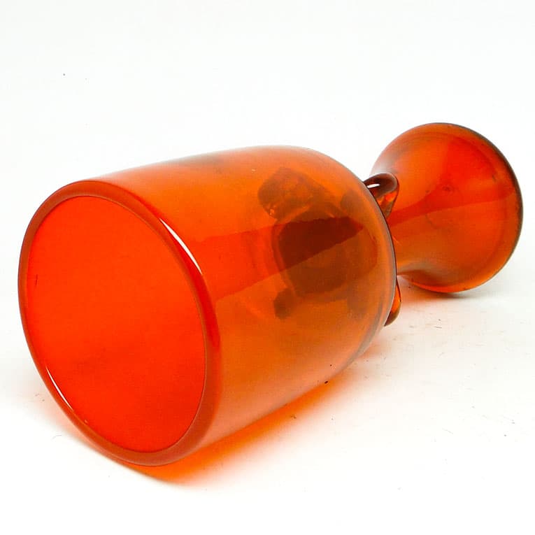 Wazon Modernizm, szkło pomarańczowe, proj. J. Słuczan-Orkusz, Polska, lata 70. - 113833