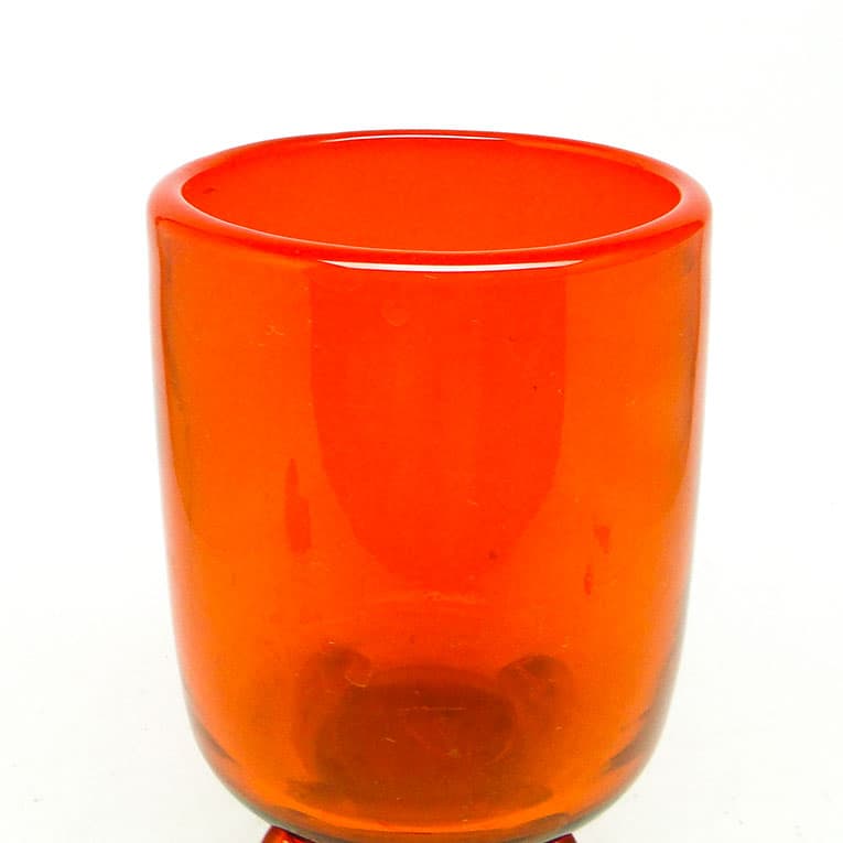 Wazon Modernizm, szkło pomarańczowe, proj. J. Słuczan-Orkusz, Polska, lata 70. - 113824