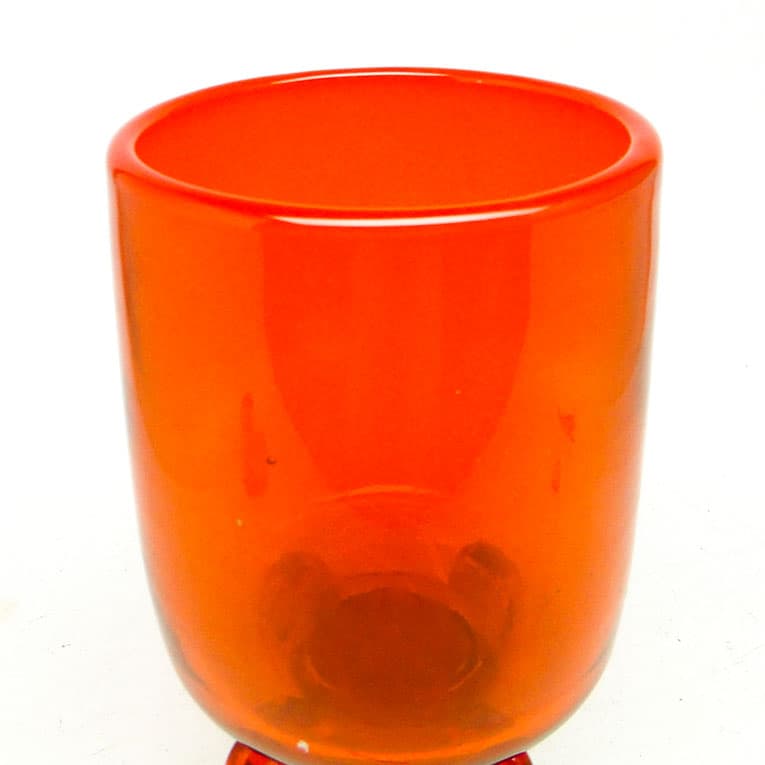 Wazon Modernizm, szkło pomarańczowe, proj. J. Słuczan-Orkusz, Polska, lata 70. - 113832