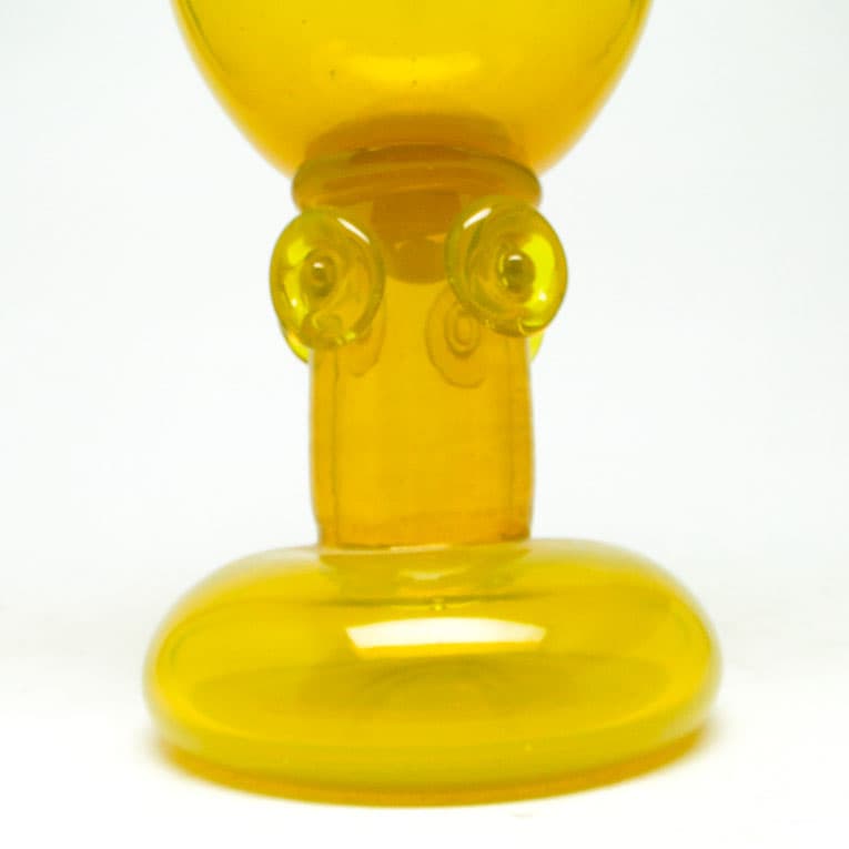 Wazon Modernizm, szkło żółte, proj. J. Słuczan-Orkusz, Polska, lata 70. - 113849