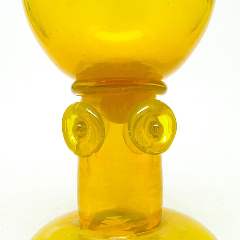 Wazon Modernizm, szkło żółte, proj. J. Słuczan-Orkusz, Polska, lata 70. - 113850