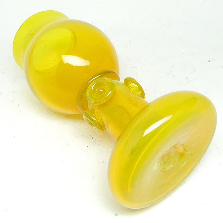 Wazon Modernizm, szkło żółte, proj. J. Słuczan-Orkusz, Polska, lata 70. - 113853