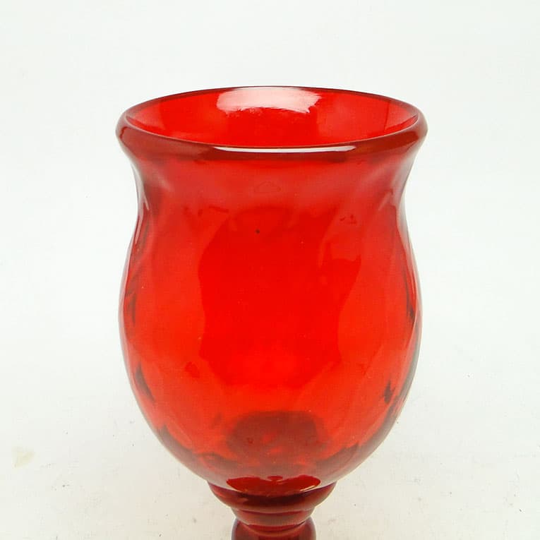 Kielich dekoracyjny Baroque, szkło czerwone, KIS, Krakowski Instytut Szkła, lata 70. - 113867