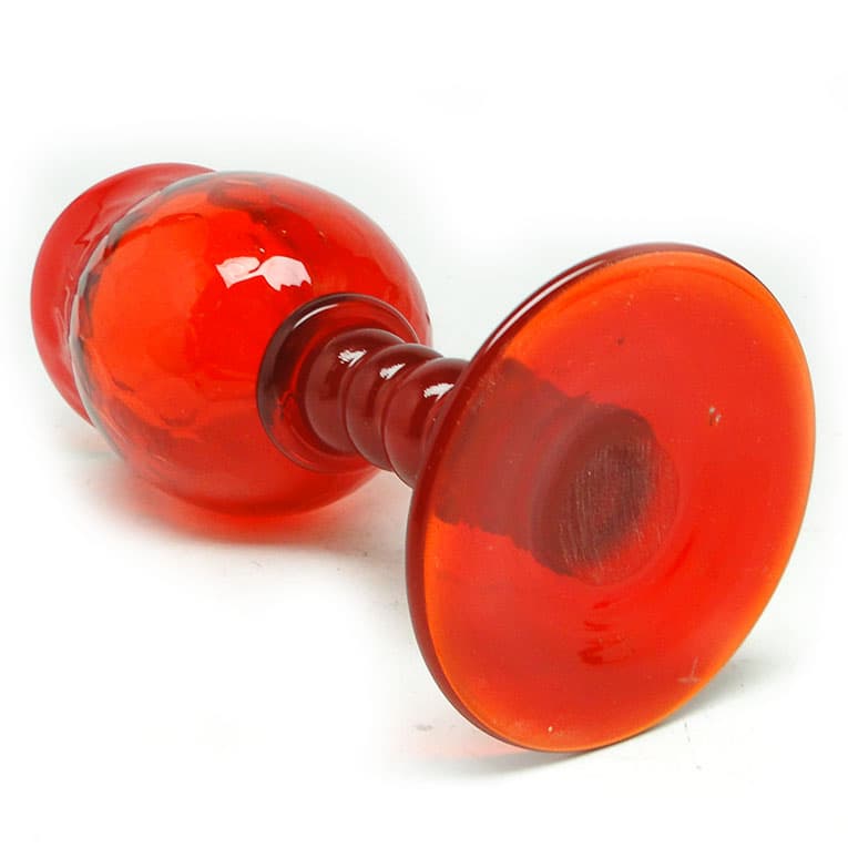 Kielich dekoracyjny Baroque, szkło czerwone, KIS, Krakowski Instytut Szkła, lata 70. - 113871