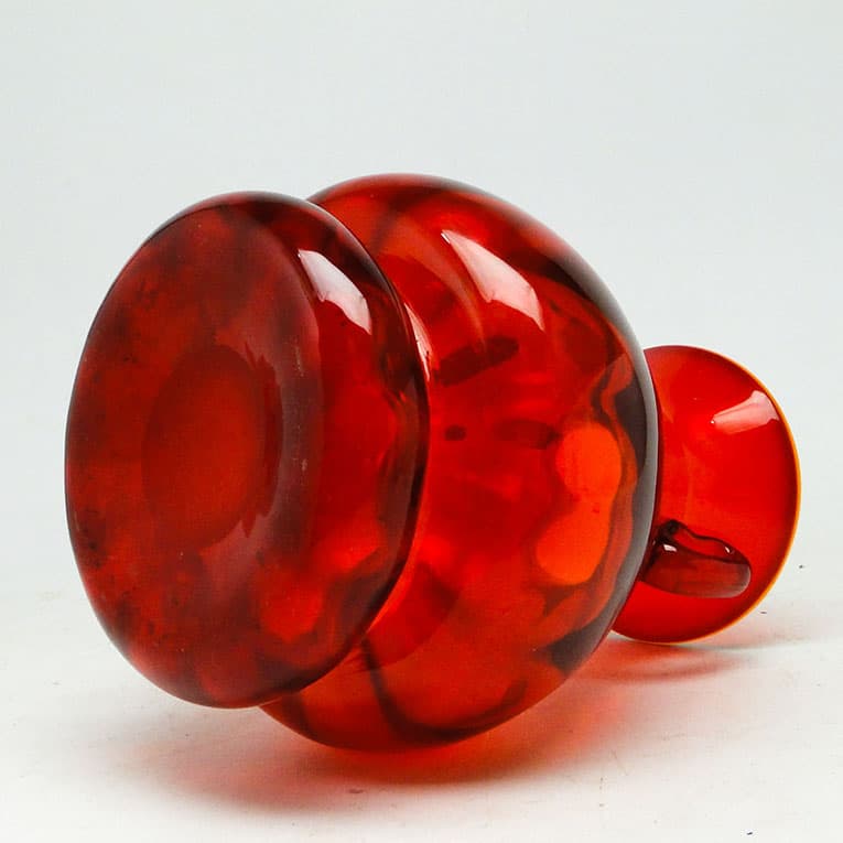 Wazon Mid-century modern, szkło czerwone, proj. J. Słuczan-Orkusz, Polska, lata 70. - 113903