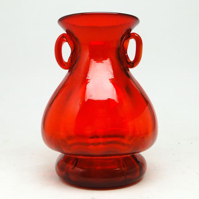 Wazon Mid-century modern, szkło czerwone, proj. J. Słuczan-Orkusz, Polska, lata 70. - 113898