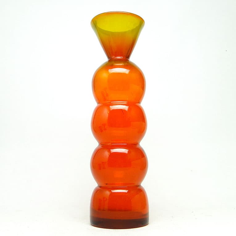 Wazon Bałwanek, postmodernizm, szkło, proj. K. Krawczyk, Polska, lata 70. - 113947