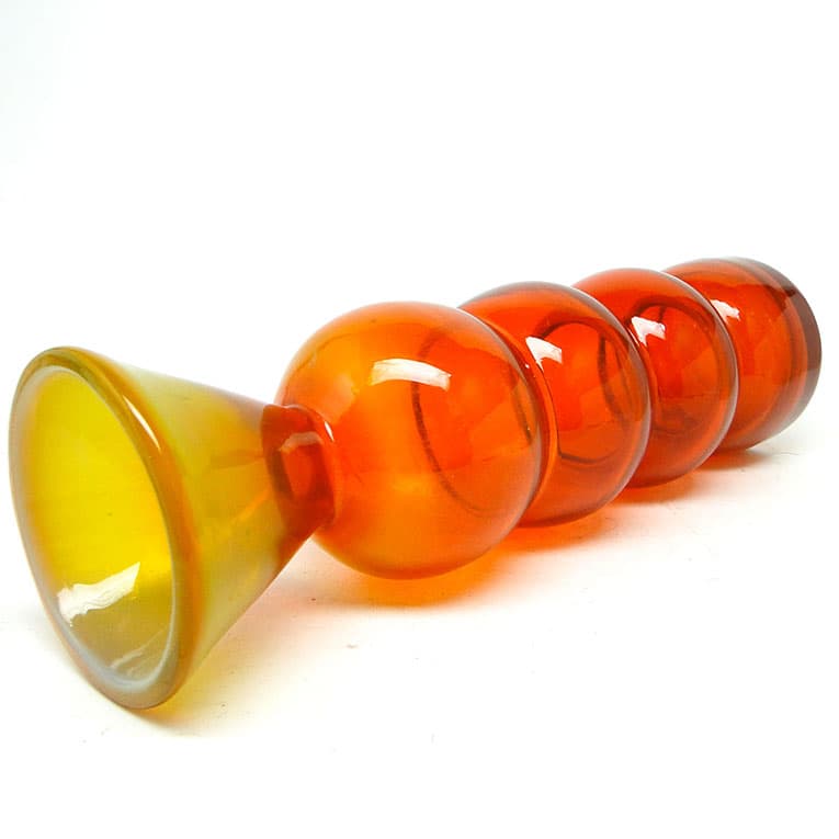 Wazon Bałwanek, postmodernizm, szkło, proj. K. Krawczyk, Polska, lata 70. - 113953