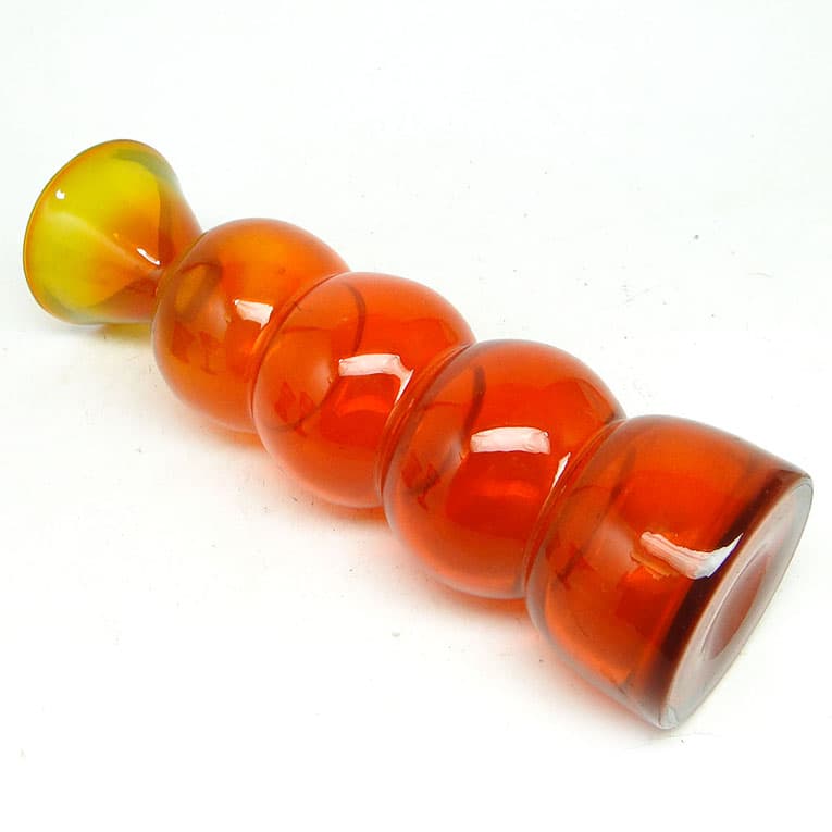 Wazon Bałwanek, postmodernizm, szkło, proj. K. Krawczyk, Polska, lata 70. - 113956