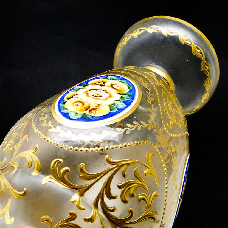 Wazon, rokoko, szkło matowione, Francja, XIX w. - 113990