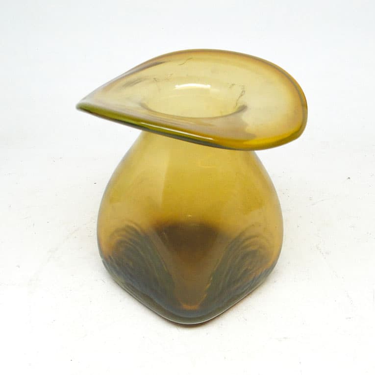 Wazon kapelusz, mid-century modern, szkło, Polska, lata 70. - 114021