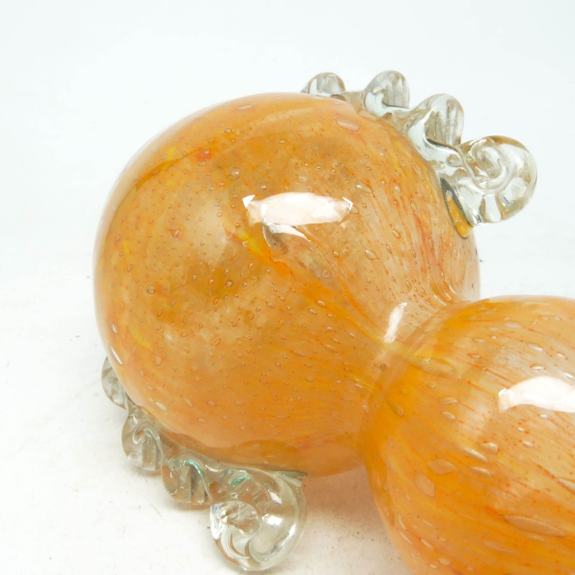 Wazon Postmodernizm, szkło pomarańczowe, Huta Łysa Góra, Polska, lata 70. - 114044