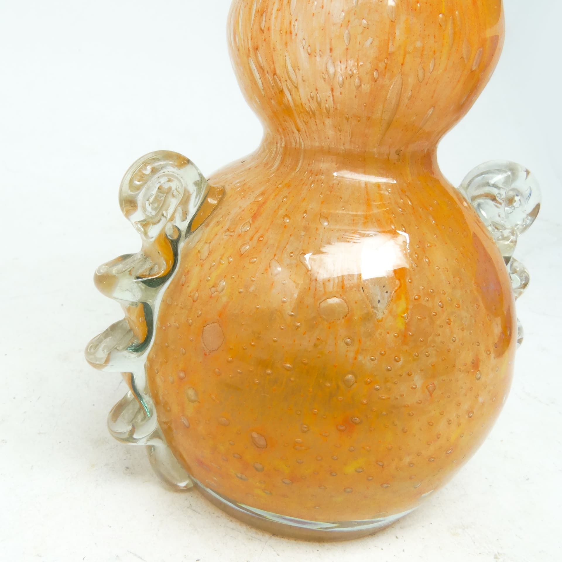 Wazon Postmodernizm, szkło pomarańczowe, Huta Łysa Góra, Polska, lata 70. - 114038