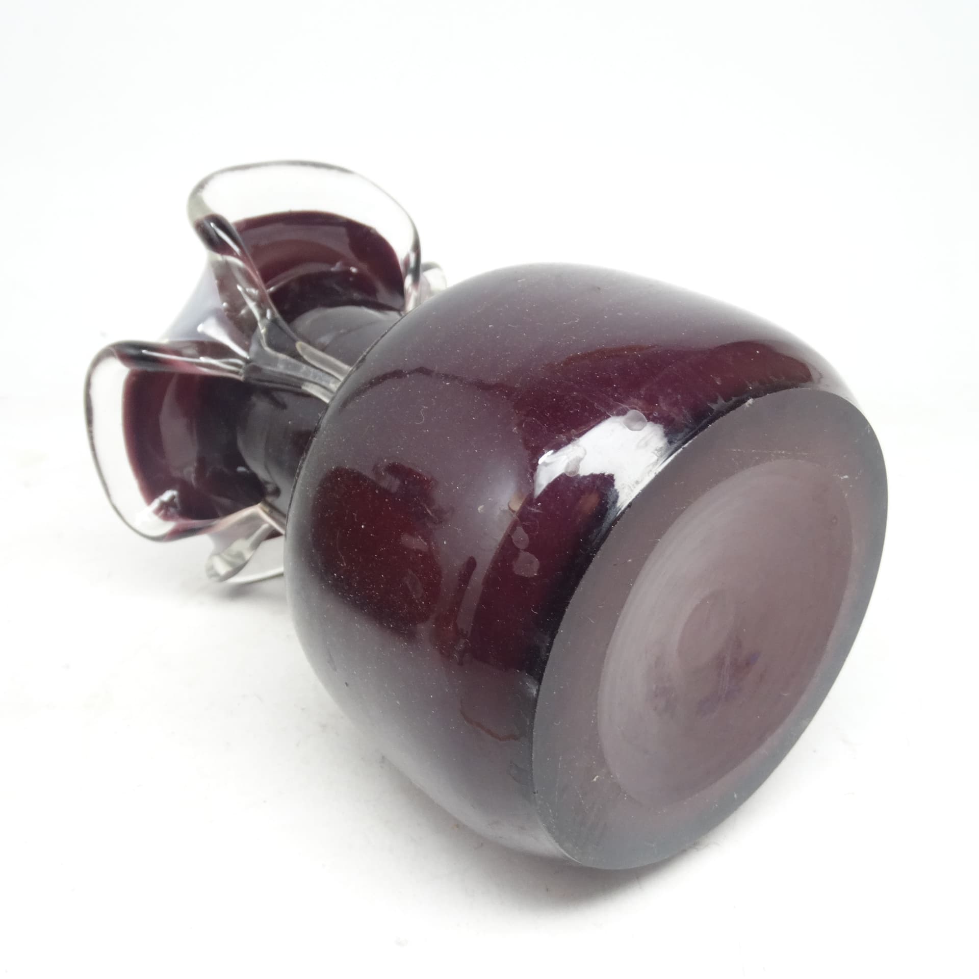 Wazon mid-century modern, szkło fioletowe, Polska, lata 70. - 114055