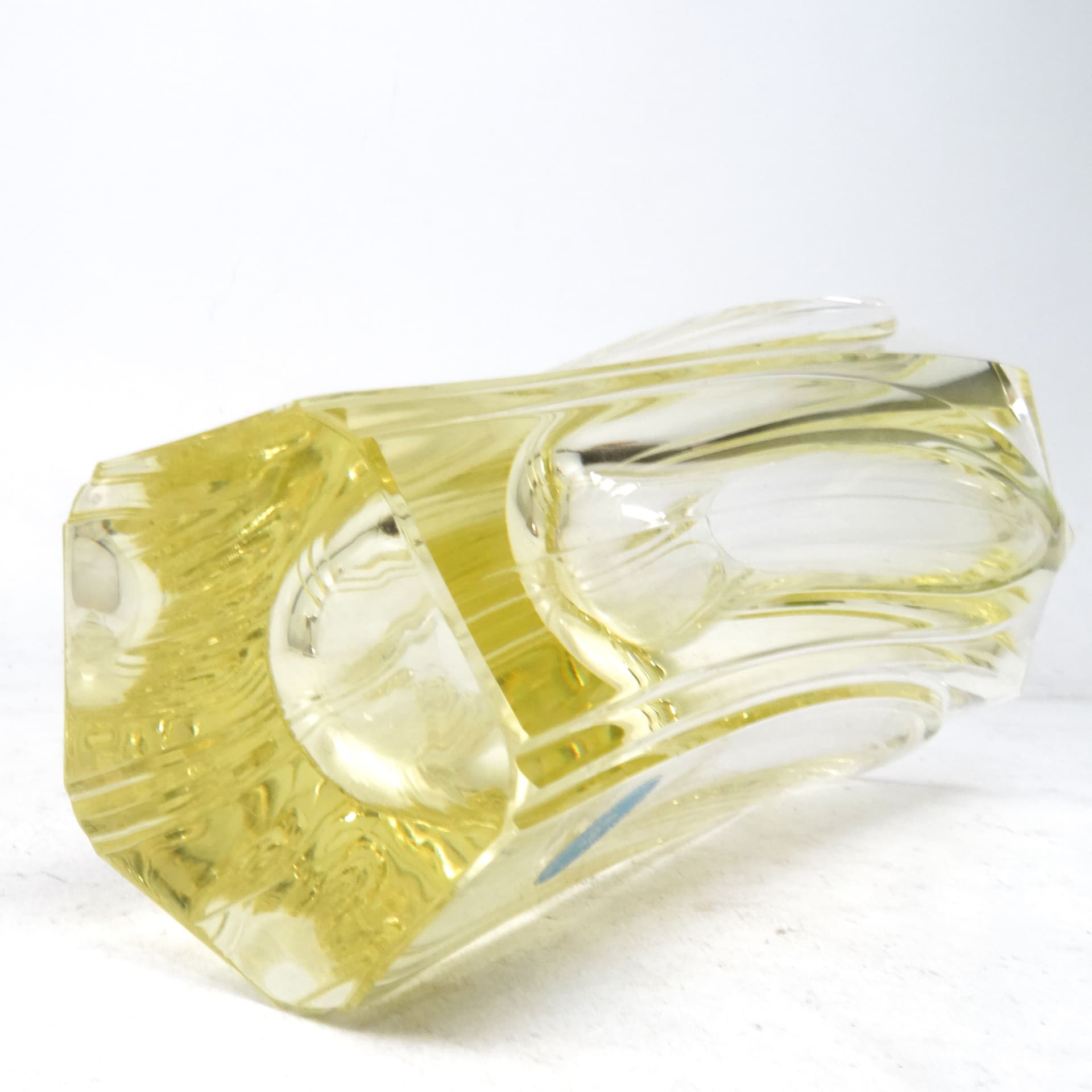 Wazon Art Deco, kryształ cytrynowy, proj. R. Hlousek, Moser, Czechosłowacja, lata 30. - 114400