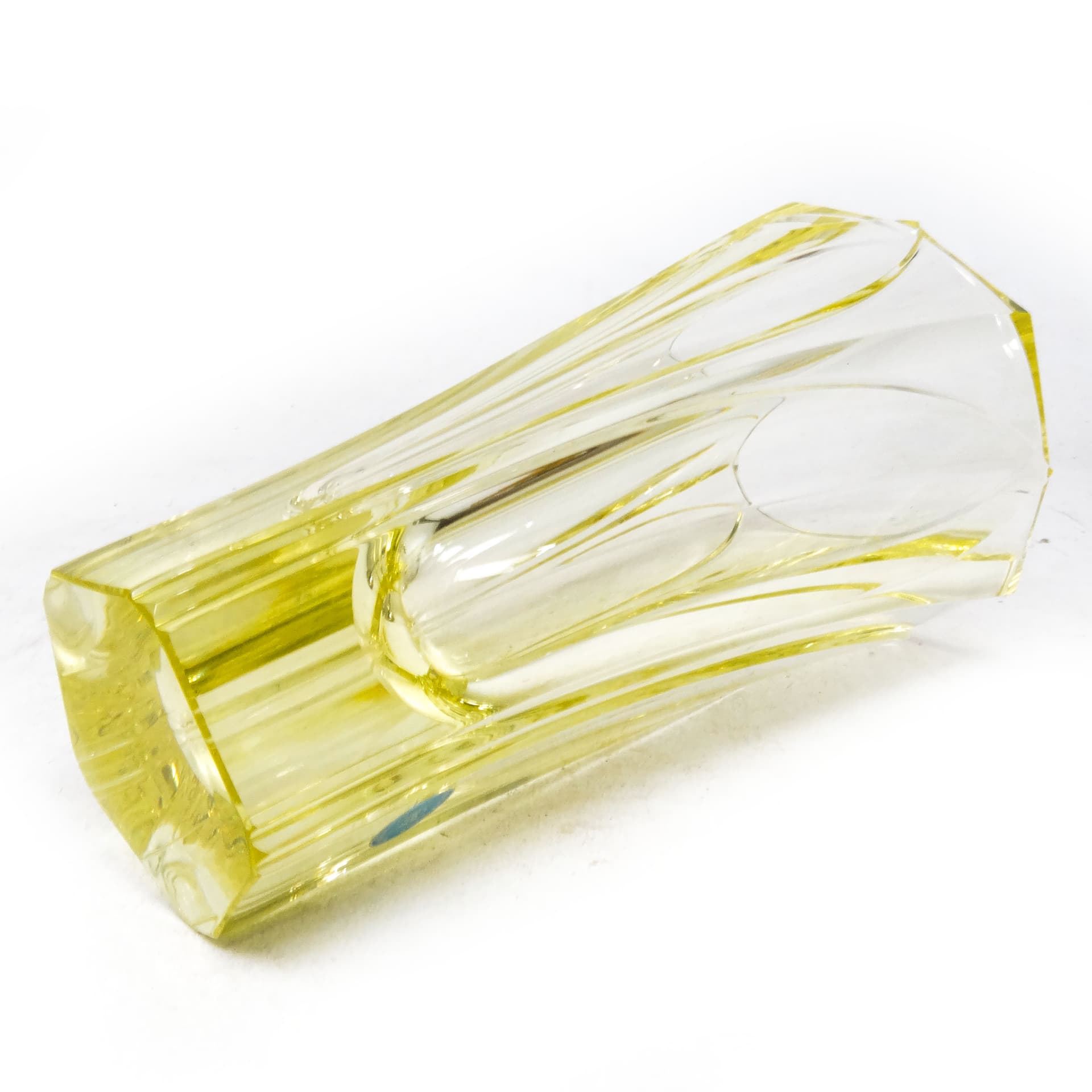 Wazon Art Deco, kryształ cytrynowy, proj. R. Hlousek, Moser, Czechosłowacja, lata 30. - 114398