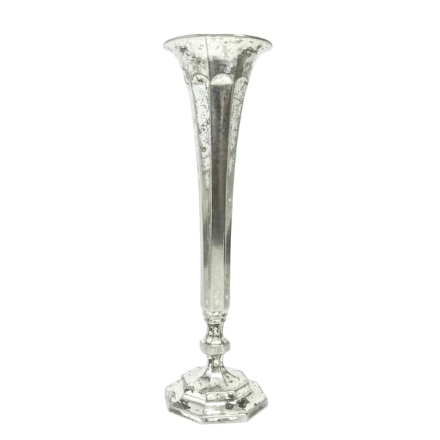 Wazon Art Deco, cyna srebrzona, Berndorf, Niemcy, pocz. XX w. - WYMIARY