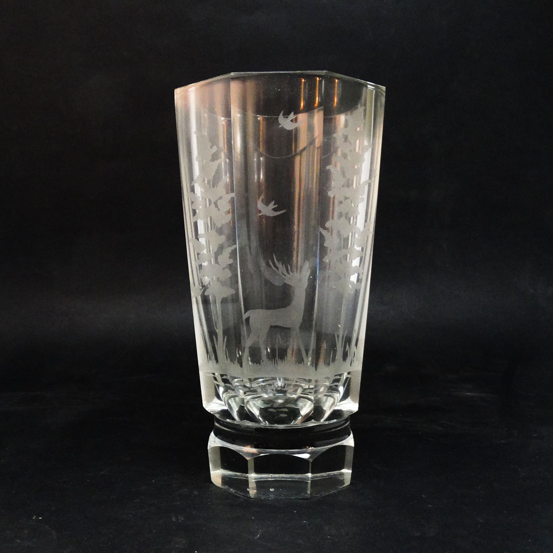 Art Deco vase, crystal, Moser, Czechoslovakia, 1930s. - 114499