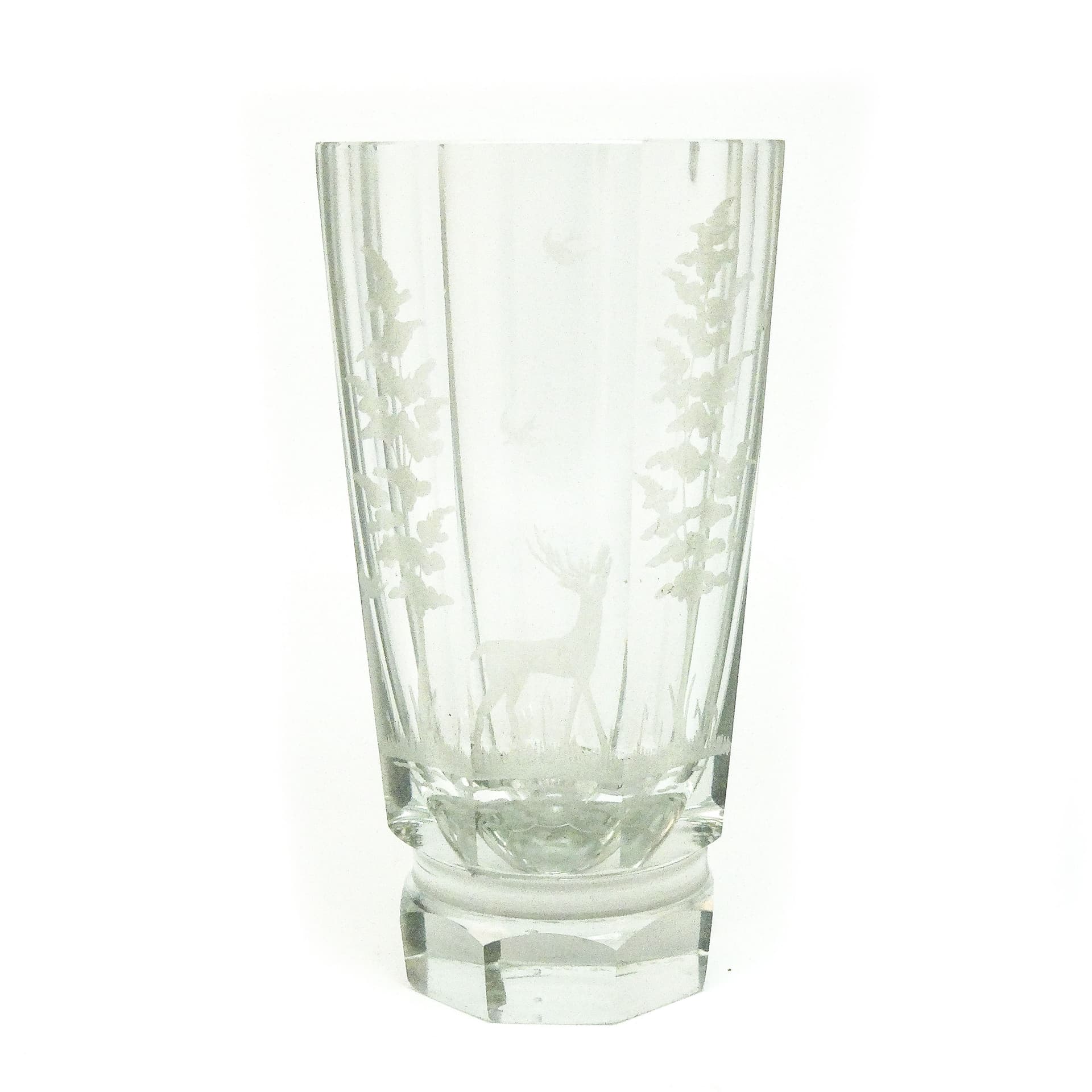 Art Deco vase, crystal, Moser, Czechoslovakia, 1930s. - 114507